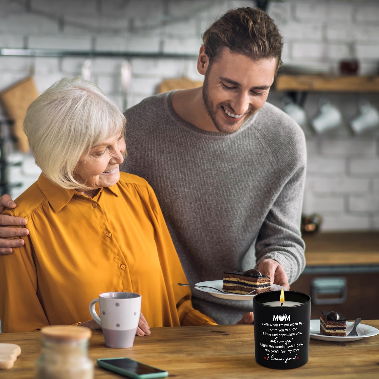 GAUDORA Gifts for Mom from Daughter Son - Long Lasting Vanilla Lavender Scented Candle 10 oz - Long Distance Christmas Birthday Gifts for Mom, Mother in Law, Mama, Grandma, Candle for Women