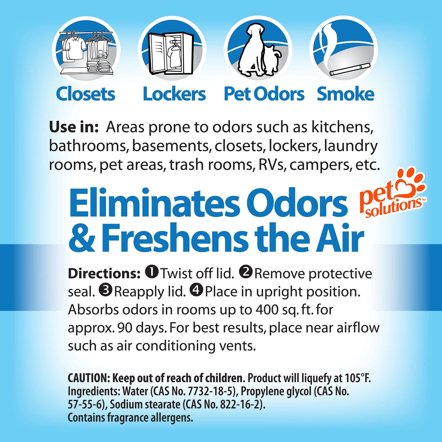 OdoBan Solid Odor Absorber Eliminator for Home and Small Spaces, Fresh Linen Scent, 14 Ounces Each, 3-Pack