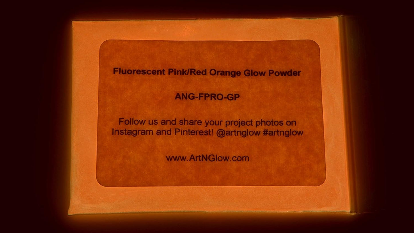 Glow in The Dark Pigment Powder - Neutral and Fluorescent Color for Art Painting, Fine Art, Nail Art Paint, and DIY Crafts - Long Lasting 10+ Color Options - Fluorescent Pink - (1 Kilogram)