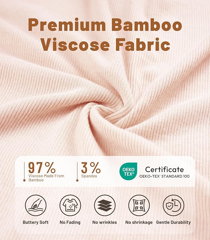NACHILA Pajamas for Women-Viscose from Bamboo, Ribbed Racerback Tank Top Sexy Split Shorts Pajama Sets Cooling Sleep Cami Pjs