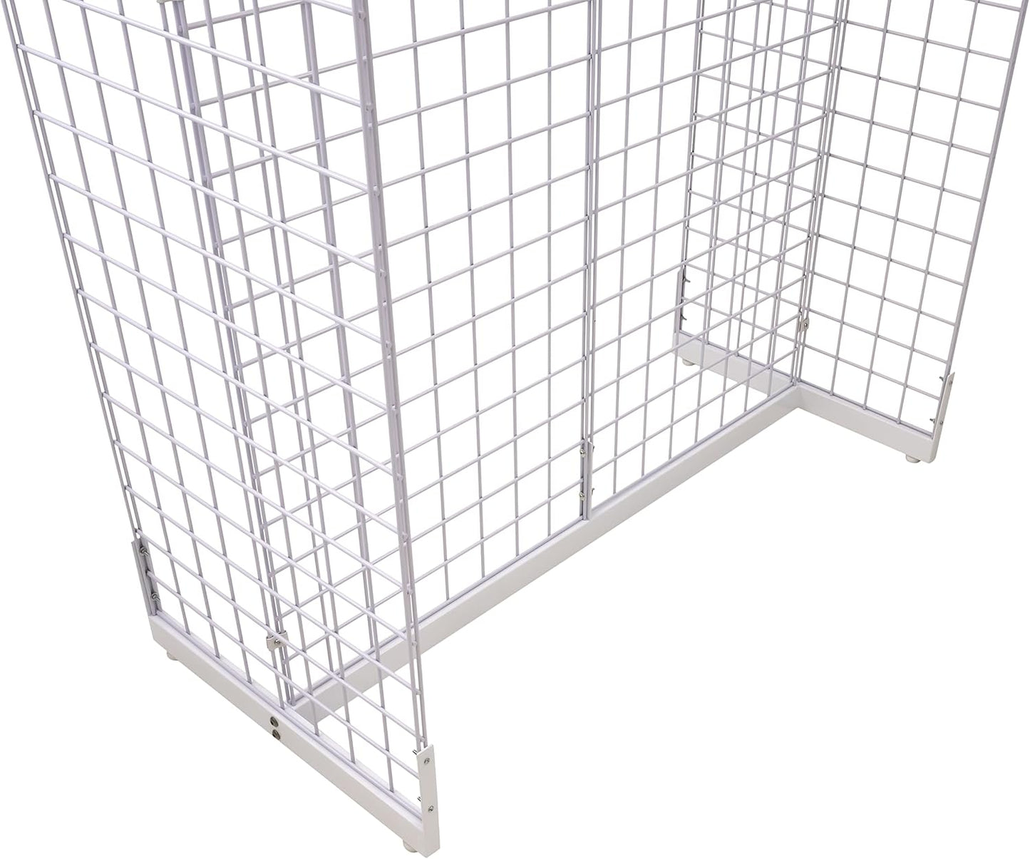 Gridwall Joining Clip Connectors for Grid Panels, Powder-Coated or Chrome Plated Steel (Quantity 10) (10, Black)