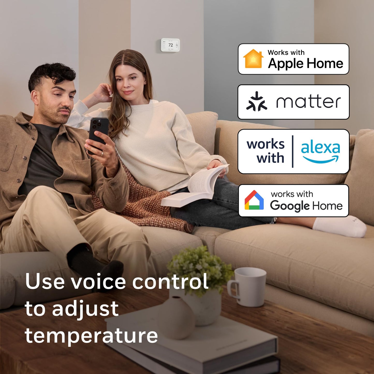 Honeywell Home X8S Premium Smart Programmable Wi-Fi Thermostat, Video Doorbell Access, Humidity Control, 5" Customizable Touchscreen, Sensor Feature, Energy Star, Works w/Alexa,Matter,Apple,Google