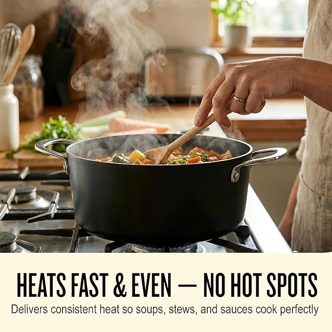 Alva Maestro 2-Piece Ceramic Nonstick Cookware Set – 4QT Sauté Pan + 4.5QT Stock Pot + Lids – No PTFE, PFOA, PFAS, Induction & Oven Safe to 400°F, Healthy, Easy-Clean Essentials for Daily Cooking