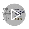Bluelog FSA & HSA Eligible Shower Chair for Inside Shower with Arms and Back, 500lbs Capacity Height Adjustable Shower Sea...