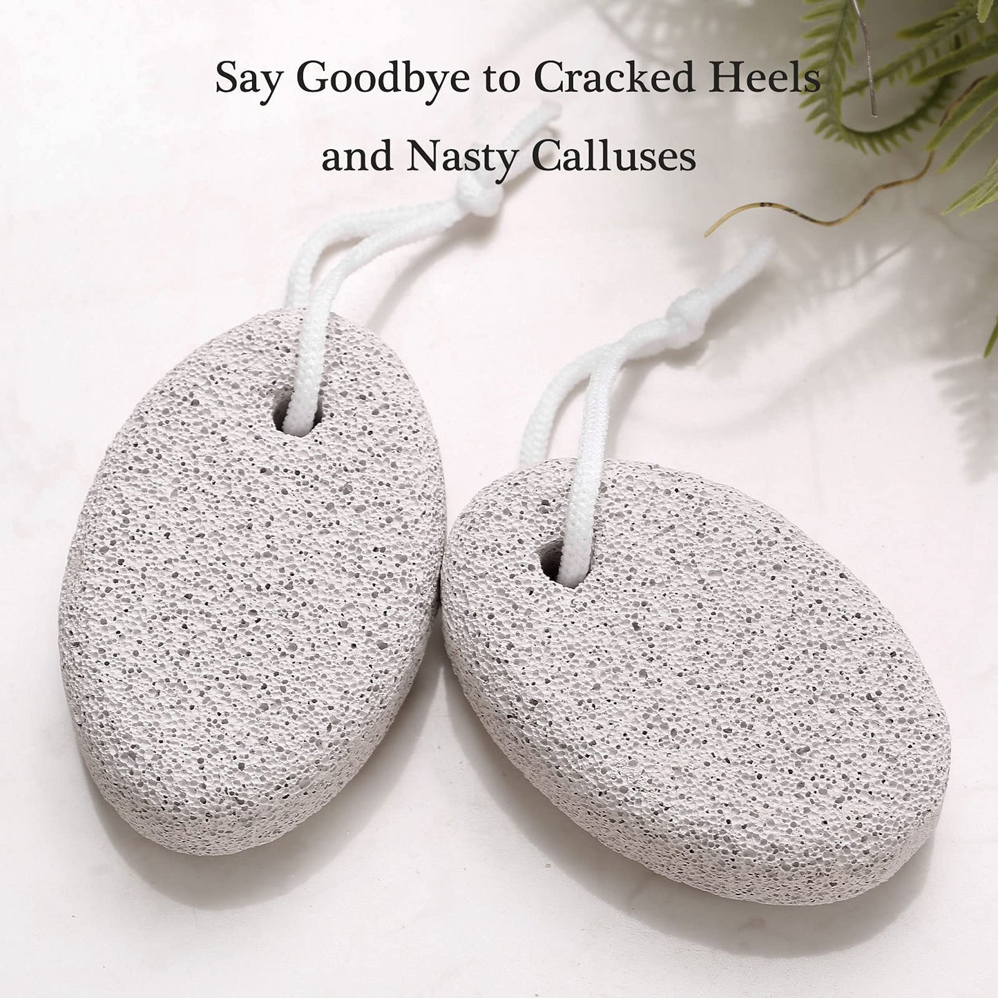 2PCS Natural Pumice Stone for Feet, HOOMBOOM Lava Pedicure Tools Hard Skin Callus Remover for Men/Women Feet and Hands - Natural