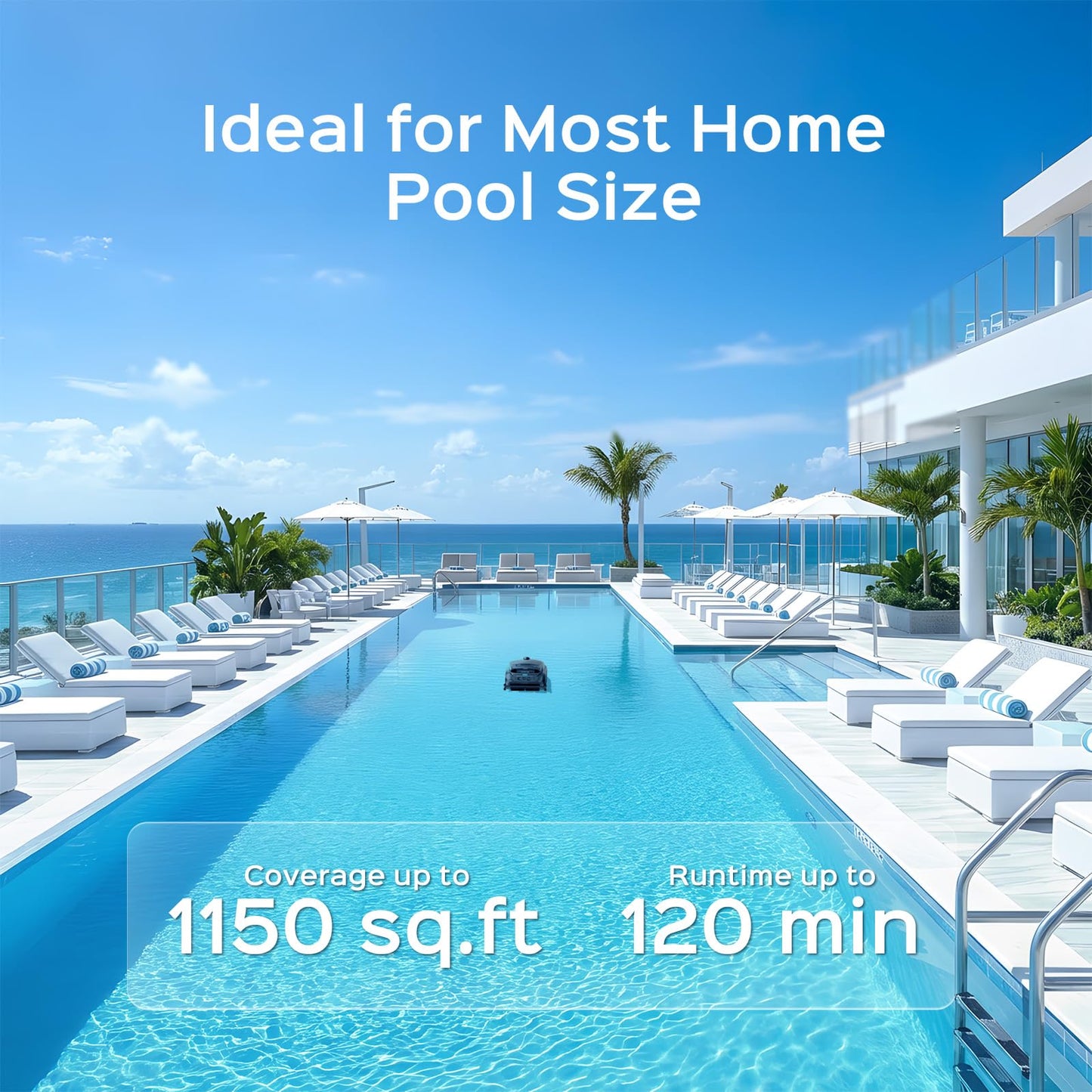 (2026 New) WYBOT B1 Robotic Pool Cleaner, Floor and Wall Cleaning, 120min Runtime Cordless Pool Vacuum for Inground & Above Ground Pools, Smart Navigation, Self-Parking, Black Green