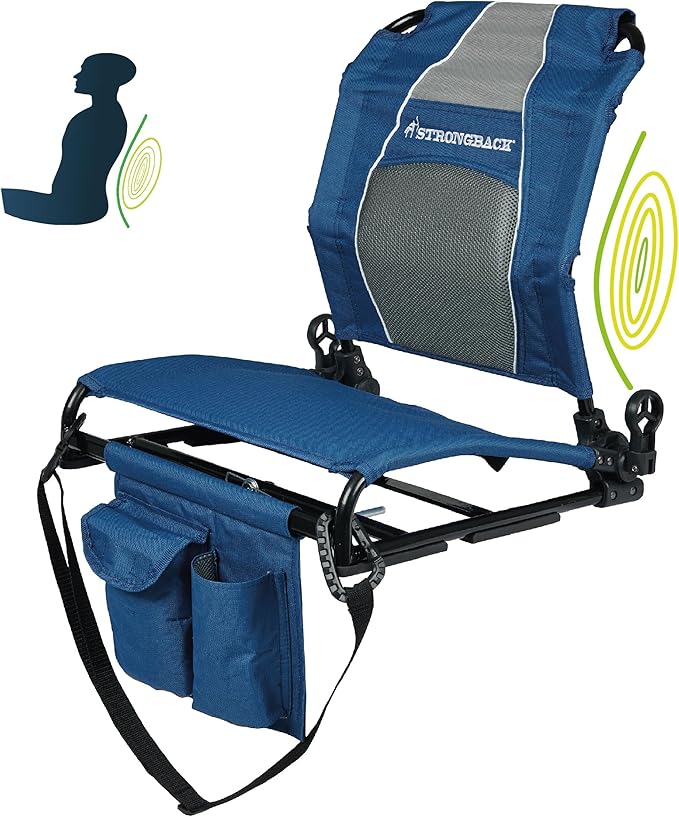 STRONGBACK Lumbar Support Stadium Seat for Bleachers – Ergonomic Chair with Back Support for Adults & All-Day Comfort