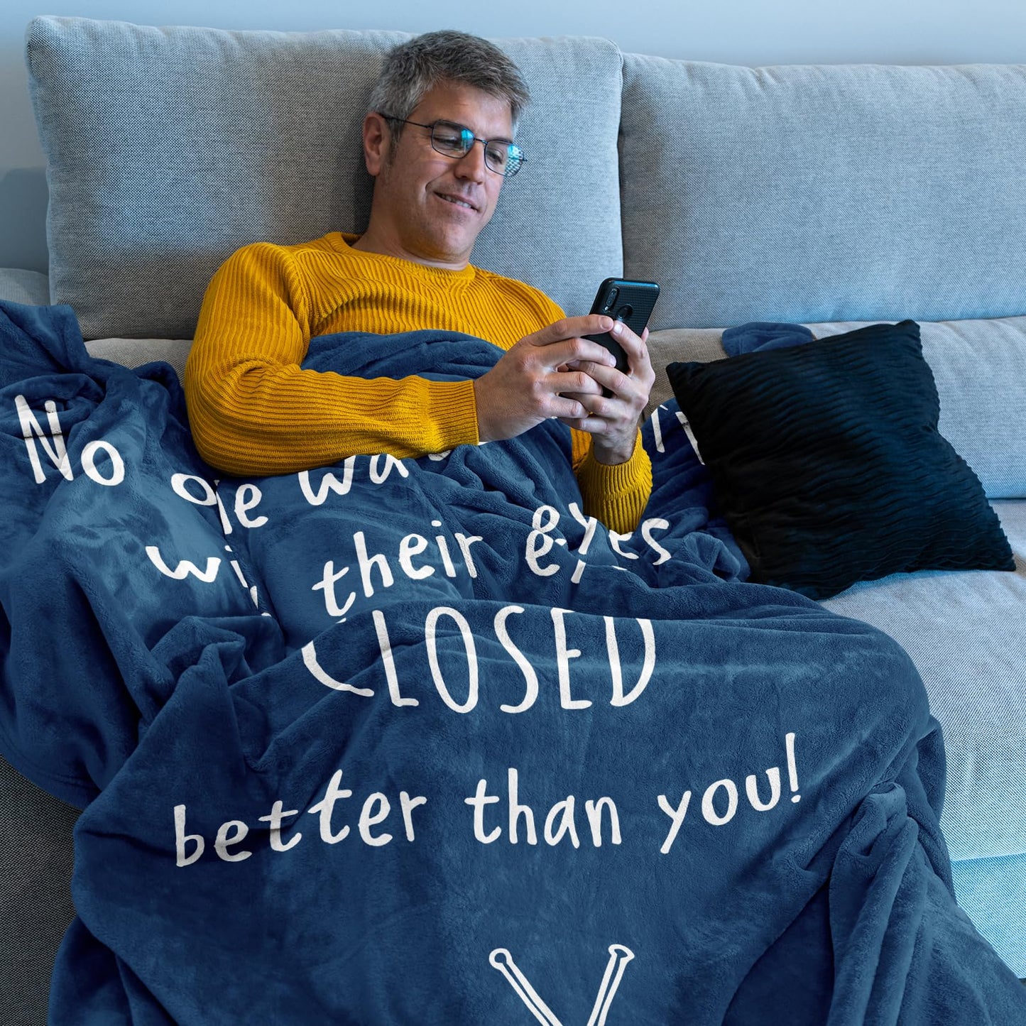 Funny Gifts for Men Adult, Humorous Birthday Gifts for Dad/Grandpa/Uncle/Brother, Cool Blanket Gifts for Husband Christmas, Gag Gifts for Someone Who Has Everything Soft Throw 50"X60"
