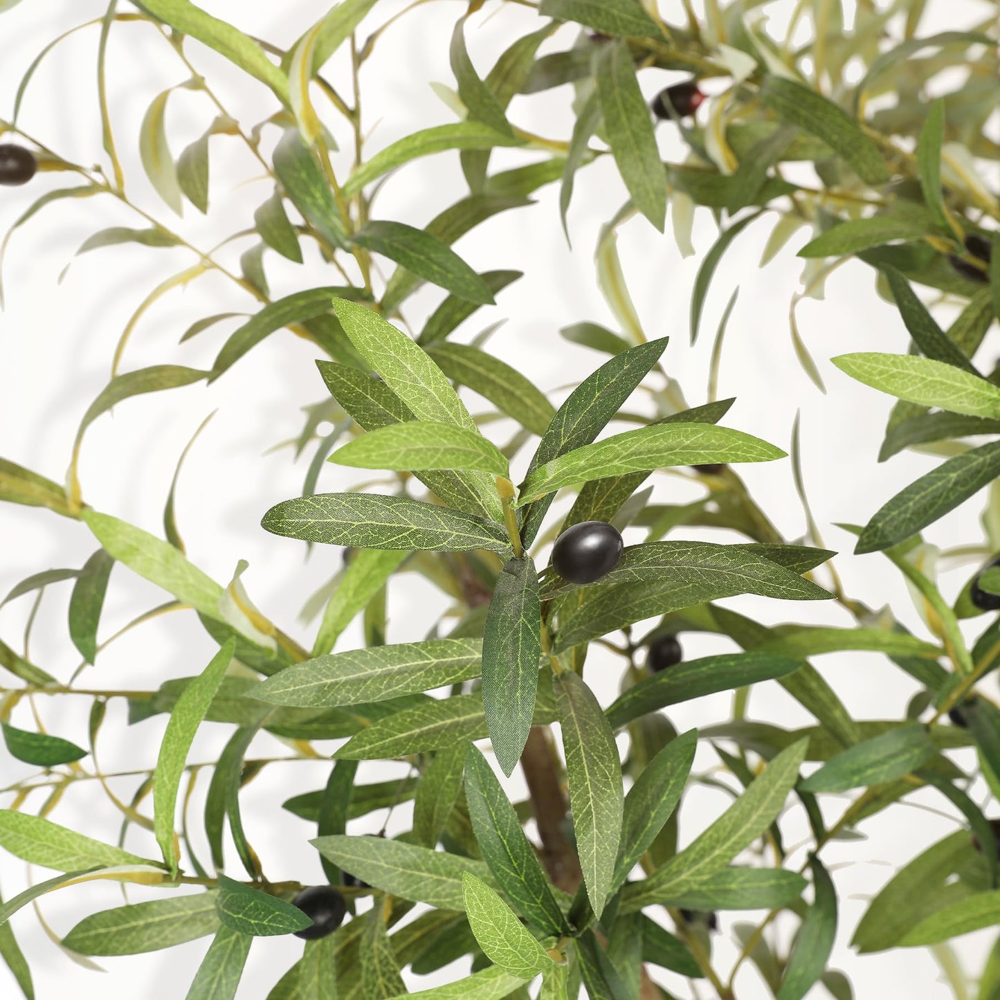 LYERSE Olive Trees Artificial Indoor - Faux Olive Tree 7ft with Large Olive Branches and Lifelike Fruits - Artificial Olive Tree for Modern Home Office House Living Room Decor