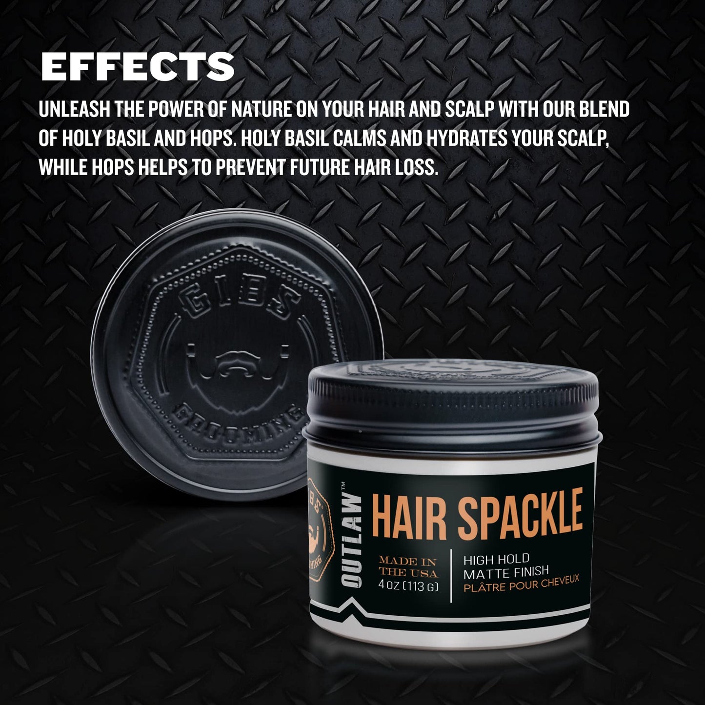 GIBS Outlaw Hair Spackle - High Hold - Matte Finish - 4oz