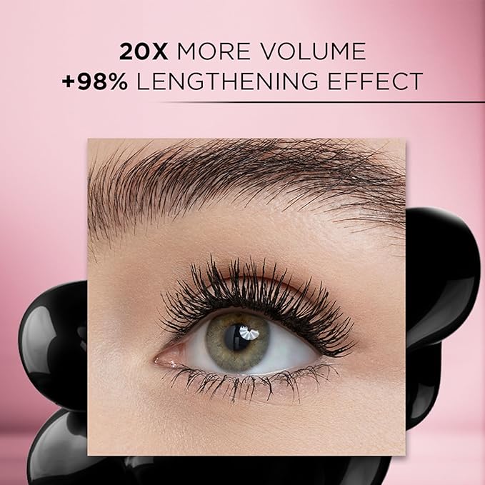 L’Oréal Paris Makeup Voluminous Lash Paradise Mascara, Voluptuous Volume, Intense Length, Feathery Soft Full Lashes, No Flaking, No Smudging, No Clumping, Mystic Black, 0.28 Fl Oz (Pack of 1)
