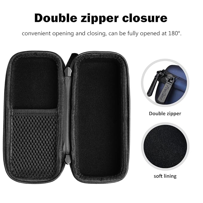 ProCase Hard Case for Hybrid Electric Trimmer and Shaver, Travel Organizer Carrying Bag for QP2520 QP2530 QP2620 QP2630 -Black -Navy