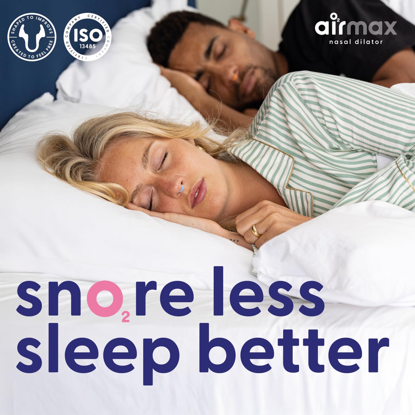 Airmax Nasal Dilators - Anti Snore Device - Small - 6-Month Relief - Cure for Snoring - Recommended by Physicians - Blue - One-Pack