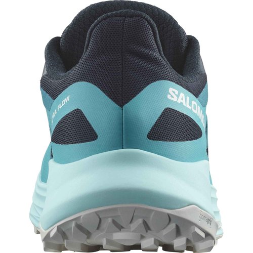 Salomon Women’s Ultra Flow Trail Running Shoes - Carbon/Peacock Blue/White - 5