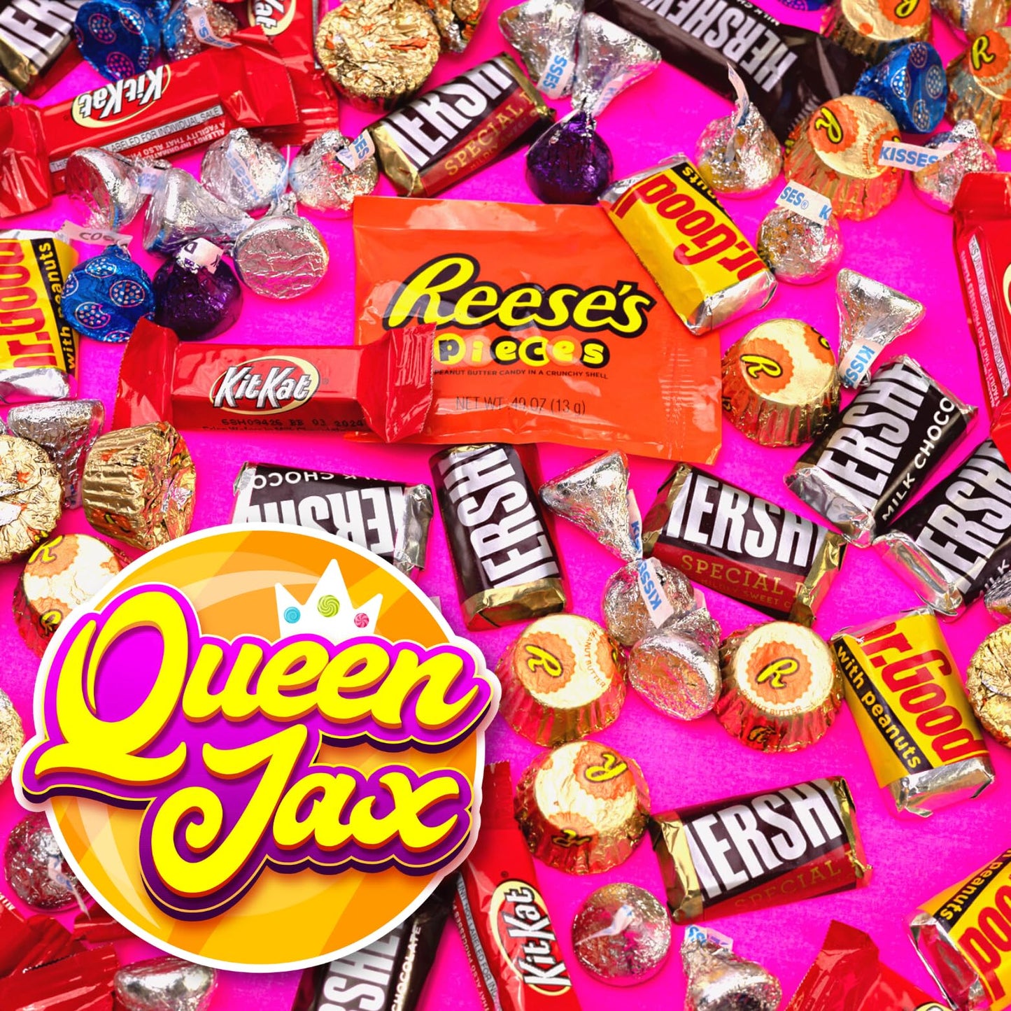 Chocolate Candy Variety Pack- 2 Lb - Dark & Milk Candies and More! Halloween Bulk Bar, Individually Wrapped by Queen Jax