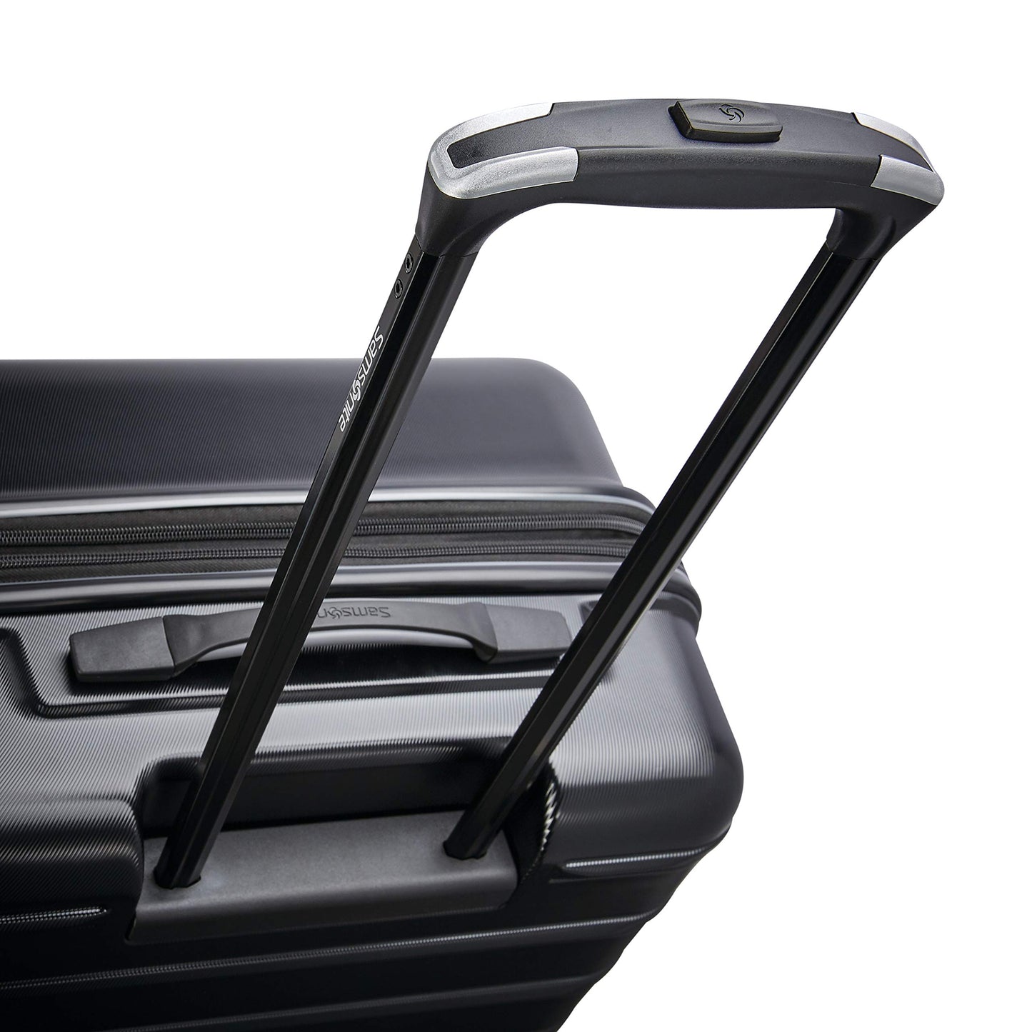 Samsonite Omni 2 24-Inch Medium Checked Hardside Luggage with 360° Spinner Wheels - Scratch Resistant Hardshell - TSA Lock - Expandable Polycarbonate Shell for Lightweight Travel - Midnight Black