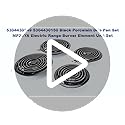 5304430149 5304430150 Black Porcelain Drip Pan Set & MP22YA Electric Range Burner Element Unit Set by Cenipar-Compatible w...