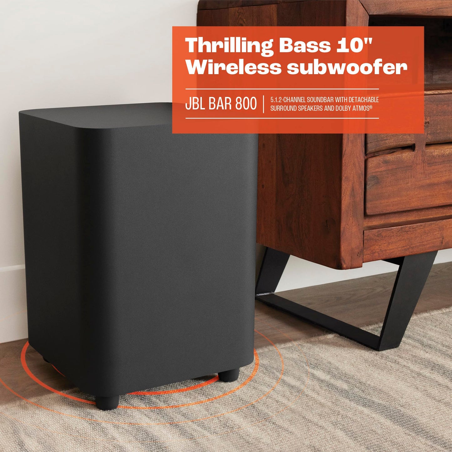 JBL Bar 800-5.1.2-Channel soundbar with Detachable Surround Speakers and Dolby Atmos®, 10” Wireless subwoofer, Built-in Wi-Fi with AirPlay, Alexa Multi-Room Music and Chromecast (Black)