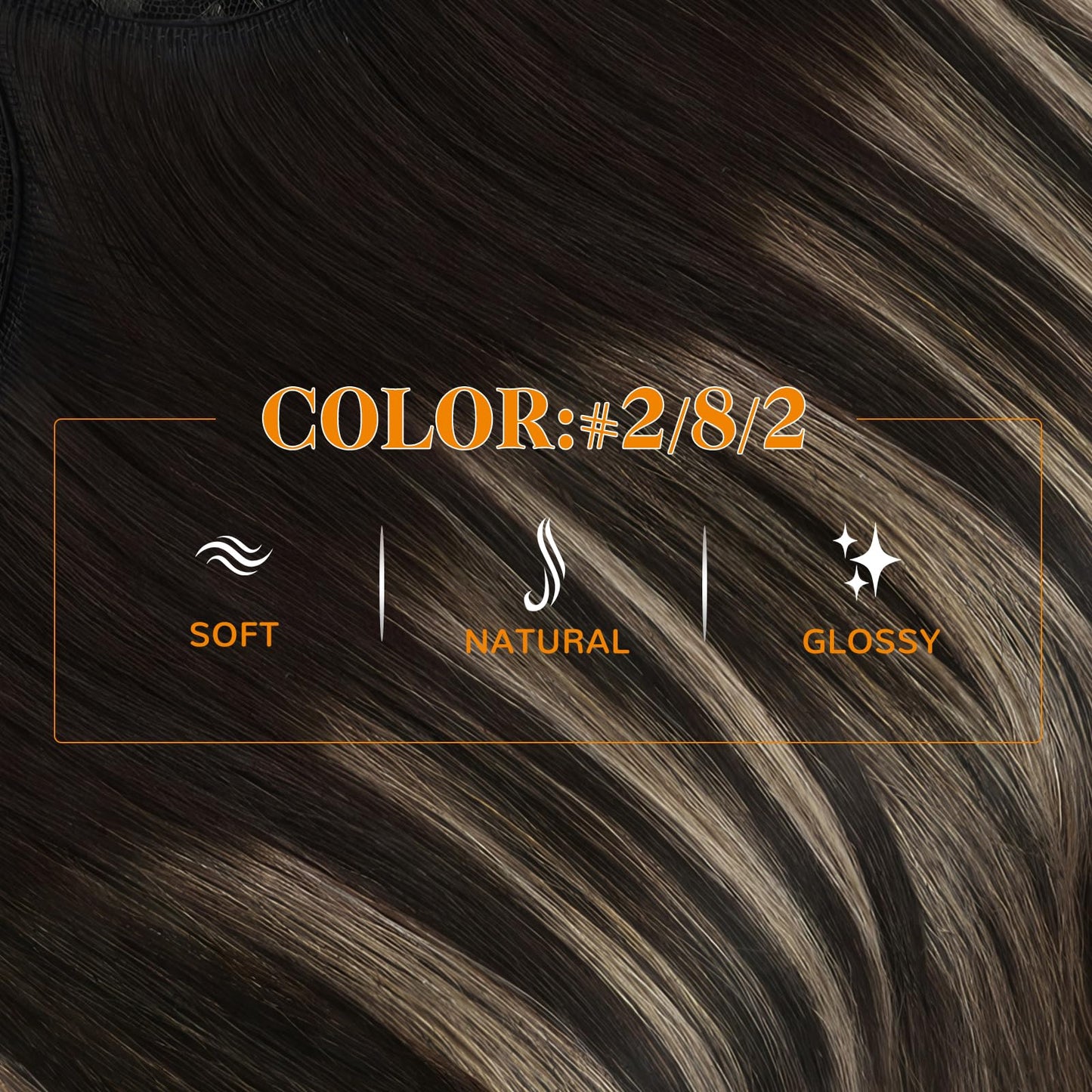 Easyouth Pony Tails Hair Extensions Human Hair Natural Ponytail Extension Human Hair Dark Brown Balayage Light Brown Hair Ponyta