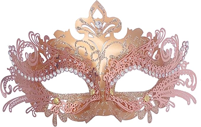 Geek-M Women/Men Masquerade Metal Masks Venetian Halloween Costume Mask Mardi Gras Mask