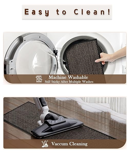 Natural Linen Stair Treads for Wooden Steps, 4 Pcs 8" x 30",Non Slip Stair Runner, Peel and Stick Carpet Indoor for Kids Elders and Pets (4, Brown, 8" x 30")