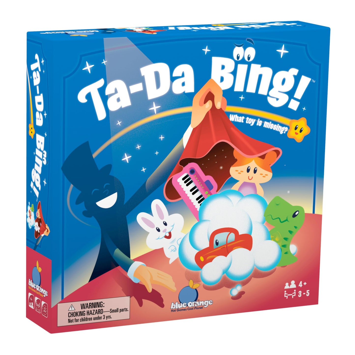 Blue Orange Ta-Da Bing! Wooden Toy Magic Scarf Memory Game | Preschool Learning for Kids | Dexterity and Shape Recognition | Ages 4+ | Family Board Game Fun Games