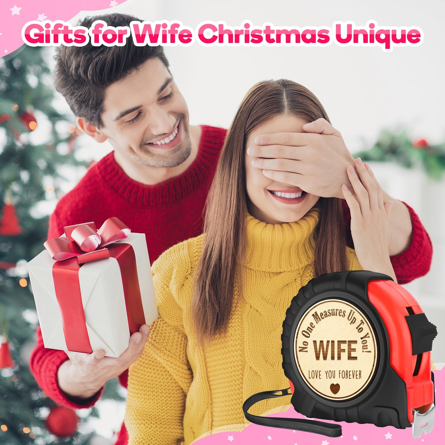 Sensi Blue Birthday Gifts for Wife from Husband Kids,Wife Mothers Day Gift Ideas,to My Wife Anniversary Wedding Christmas Valentines Day,Romantic Gifts for Her Unique,Cute Tape Measure 16ft Tool Gift