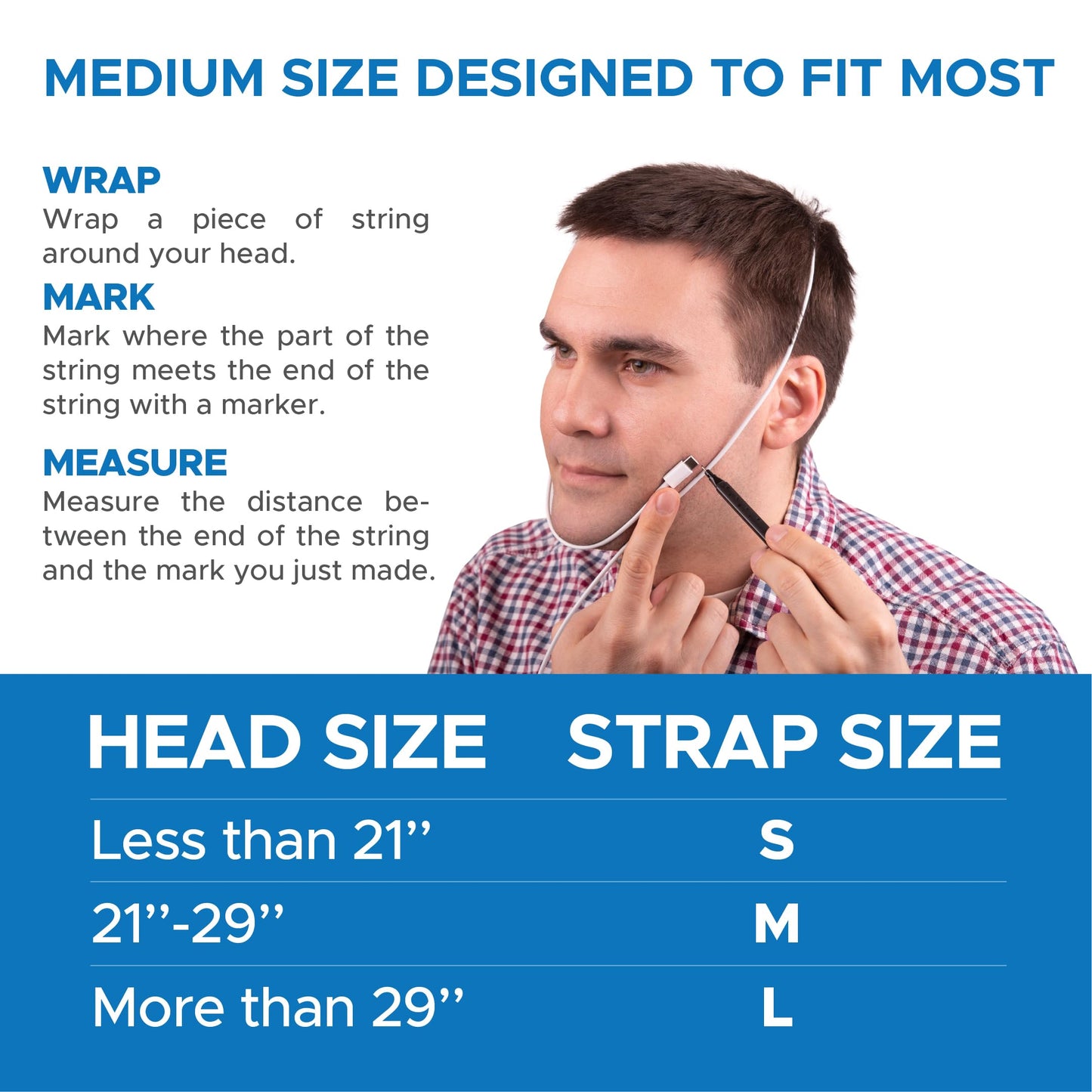 AVEELA Chin Strap for Sleeping and CPAP Users | Anti Snoring Chin Strap, Adjustable Jaw Strap for Sleep Apnea, Stop Snoring Solution for Men and Women, Comfortable Fit to Keep Mouth Closed - Small