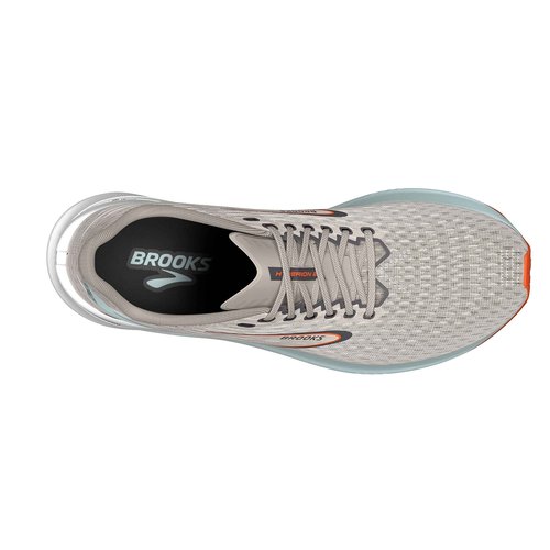 Brooks Men’s Hyperion Neutral Running Shoe - Grey/Skylight/Red Orange - 13 Medium
