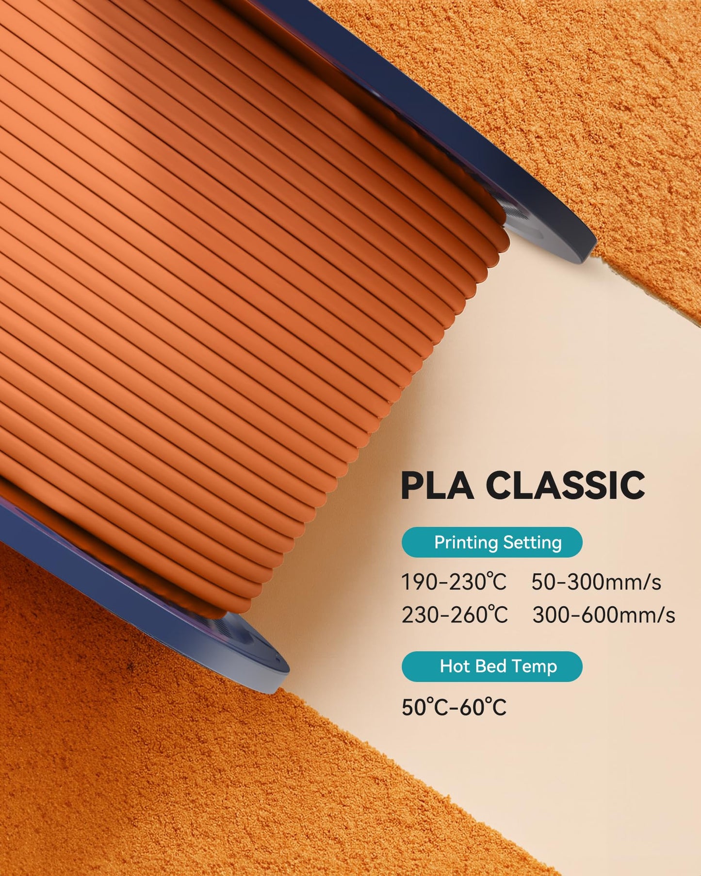 SUNLU High Speed PLA Classic 3D Filament 1.75mm,600mm/s High Toughness PLA Filament,Matte Texture No-Tangling,Fit Most FDM Printers, Dimensional Accuracy +/- 0.02mm, 1kg Spool,(Sakura Pink)