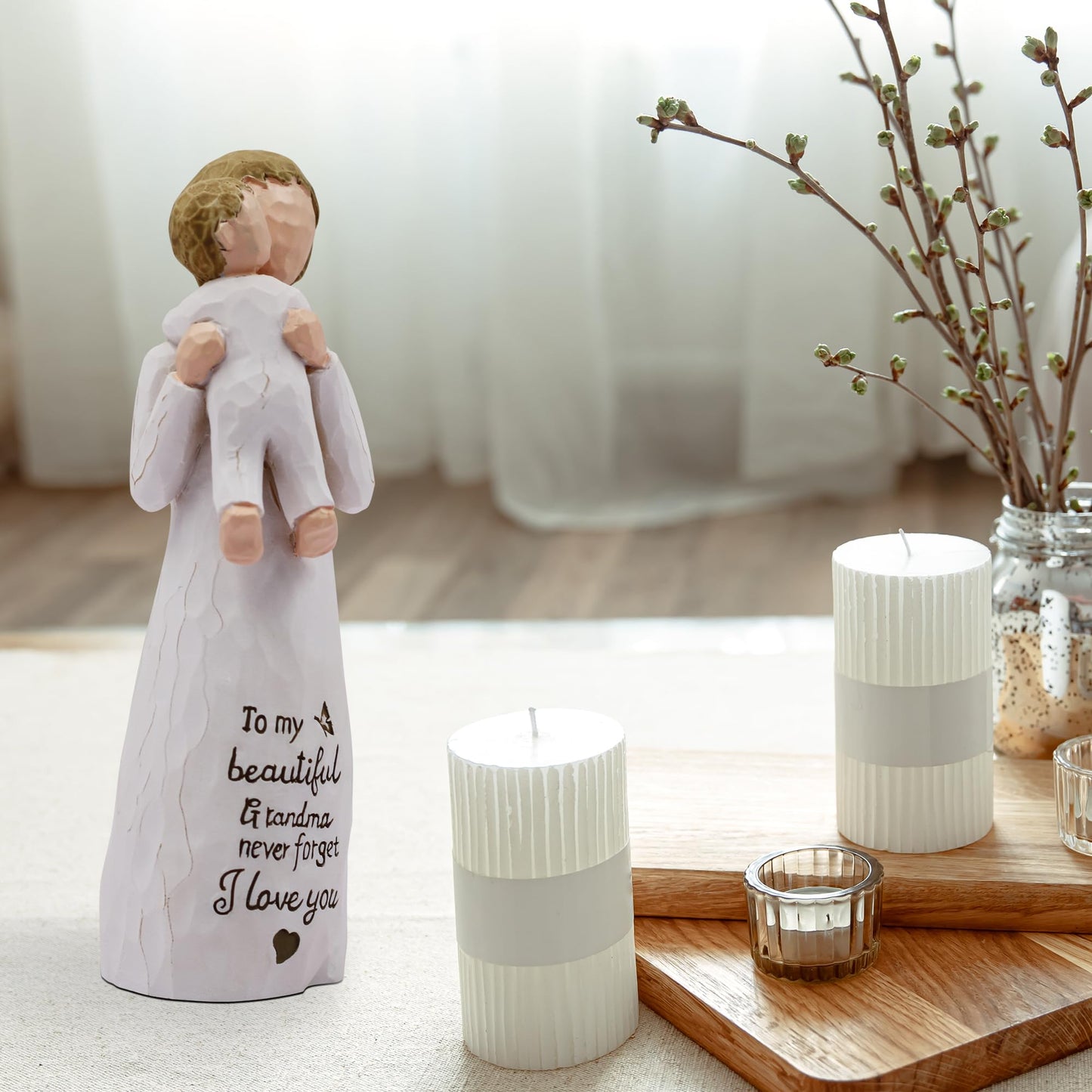 AcowSpt Grandma Gifts, Grandma Birthday Gifts, Gifts for Grandma, First Time Grandma Gifts, Grandmother Gifts for Christmas, Grandma Gifts for Christmas, Sculpted Hand-Painted Figurine