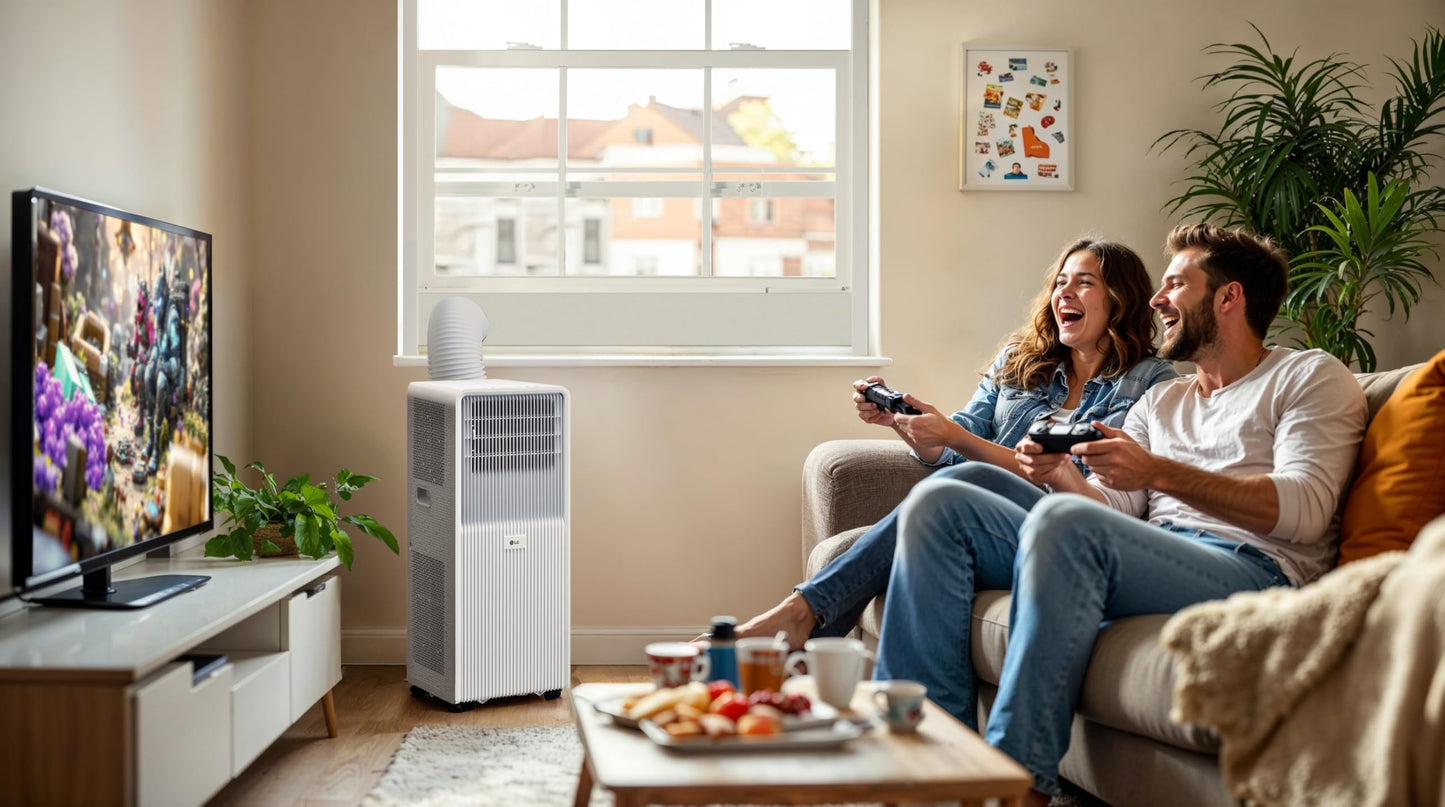 LG 8000 BTU (DOE) / (11000 ASHRAE) Portable Air Conditioner Cools 350 Sqft Easy Install, Remote Control, LCD Display, Washable Filter Eco-friendly AC Unit, White LP0825WFR