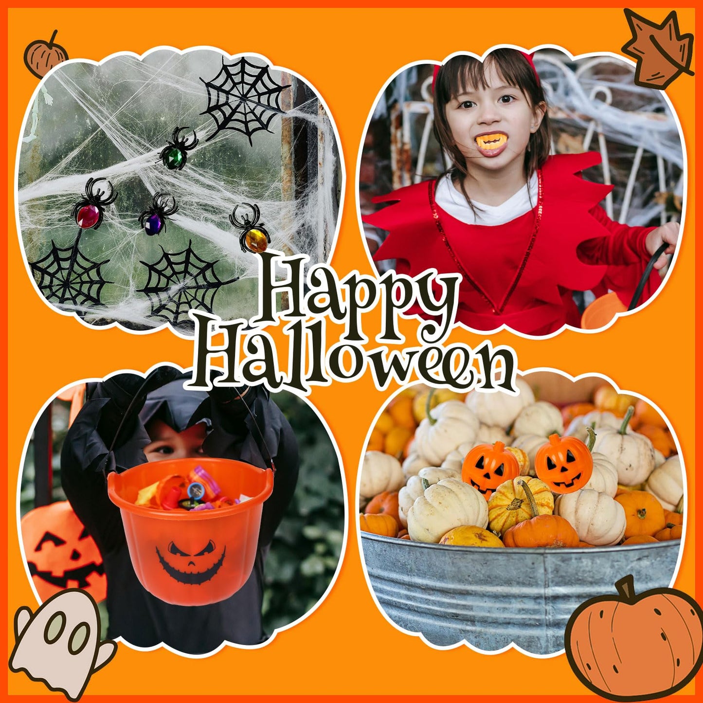 novelinks Halloween Party Favors for Kids 96PCS Halloween Toys in Bulk Halloween Prefilled Plastic Pumpkins Buckets Halloween Goodie Bag Fillers Treats Prizes Halloween Toys Gifts for Boy Girl Random