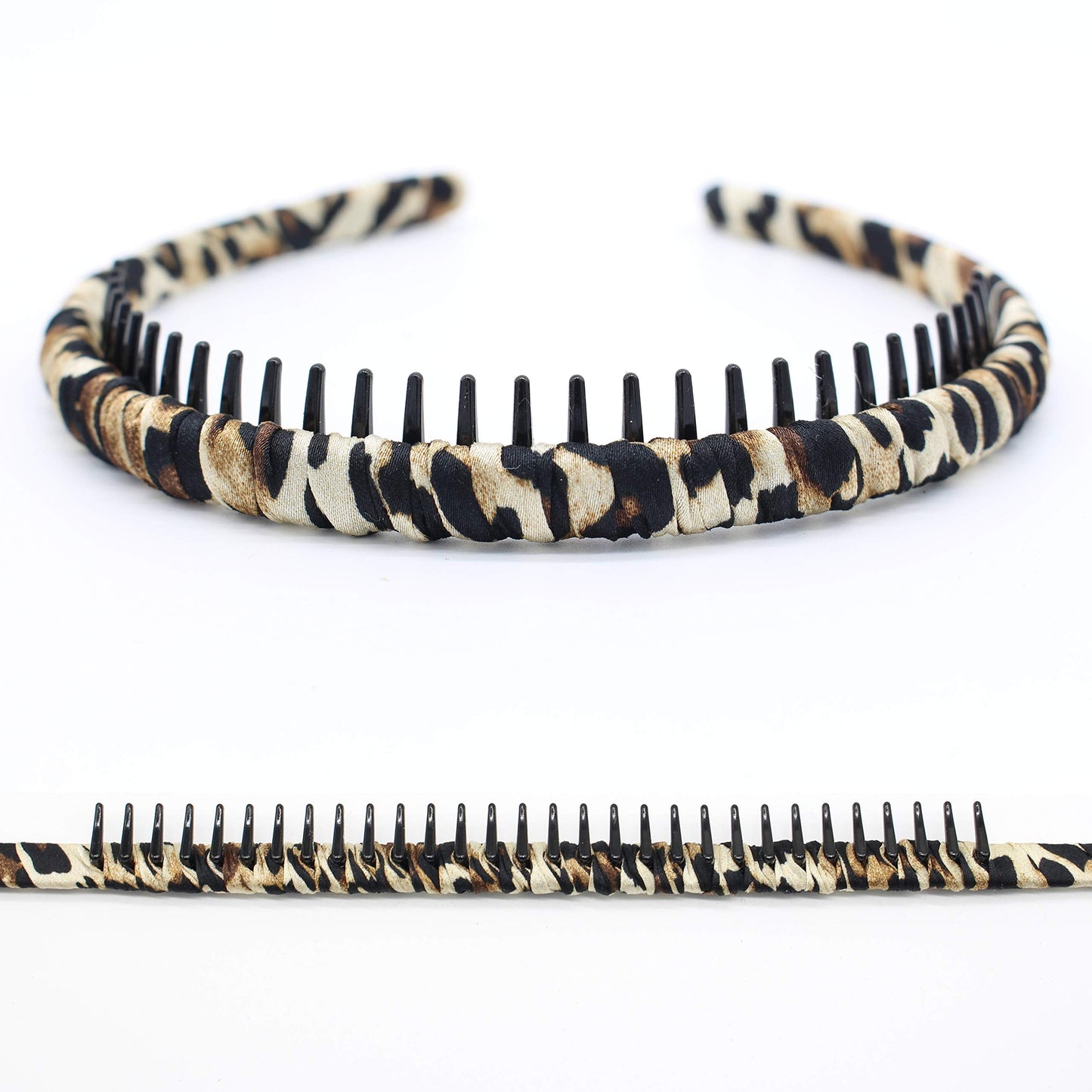 JOBAND Leopard Print hairbands,hair Headbands for women,Fashion Hair Accessories,Non-slip Resin comb teeth hair hoop ((Pack of 4