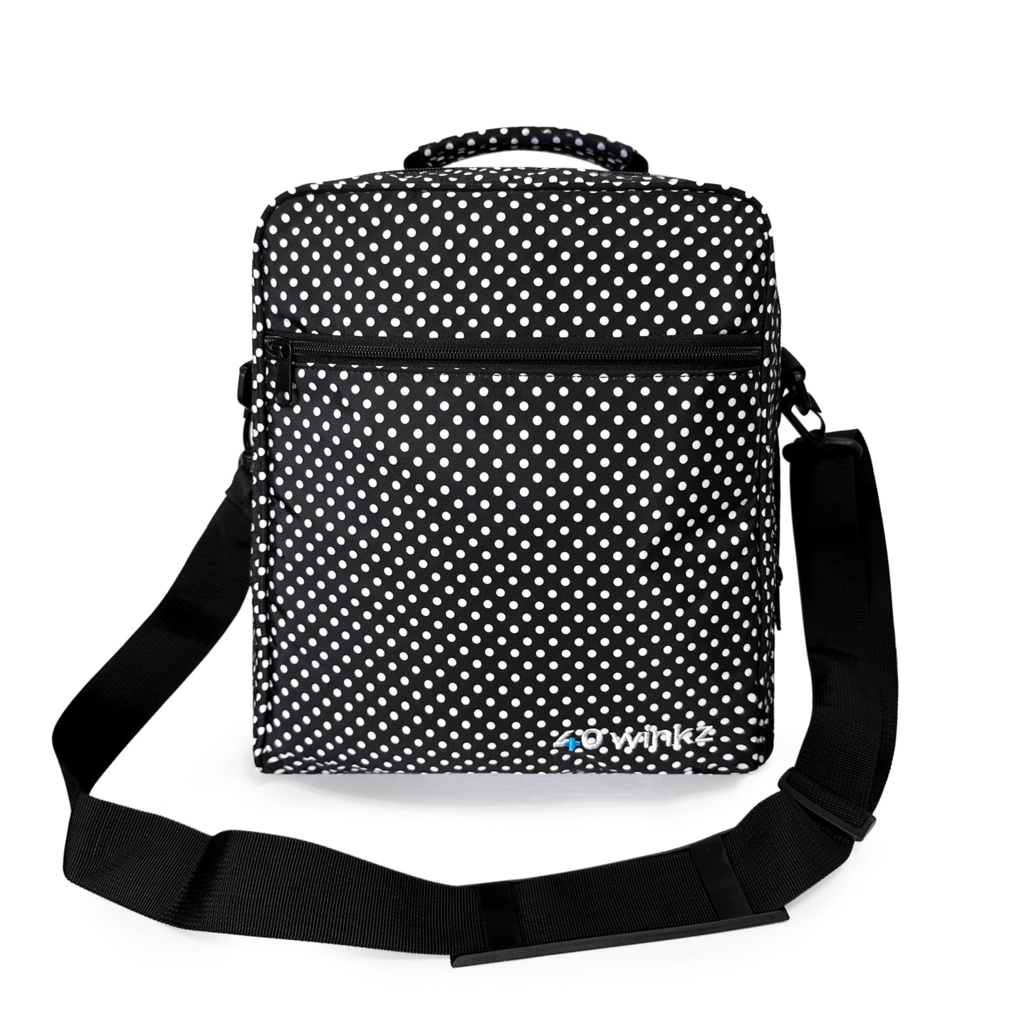 40Winkz USA CPAP Travel Bag, CPAP carry bag for various CPAP’s compatible with, Airsense 10, Airsense 11, Dreamstation & more. Attaches to luggage & travel compliant (Black white)