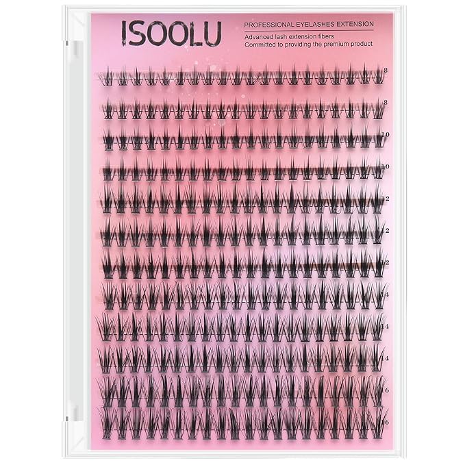 Fairy Lash Clusters Manga Individual Lashes C Curl Wispy Eyelash Clusters WideSpan Eyelash Extension Kit with Lash Bond and Seal Wet-Look Spiky Cluster Lashes (Anime Lash Clusters)