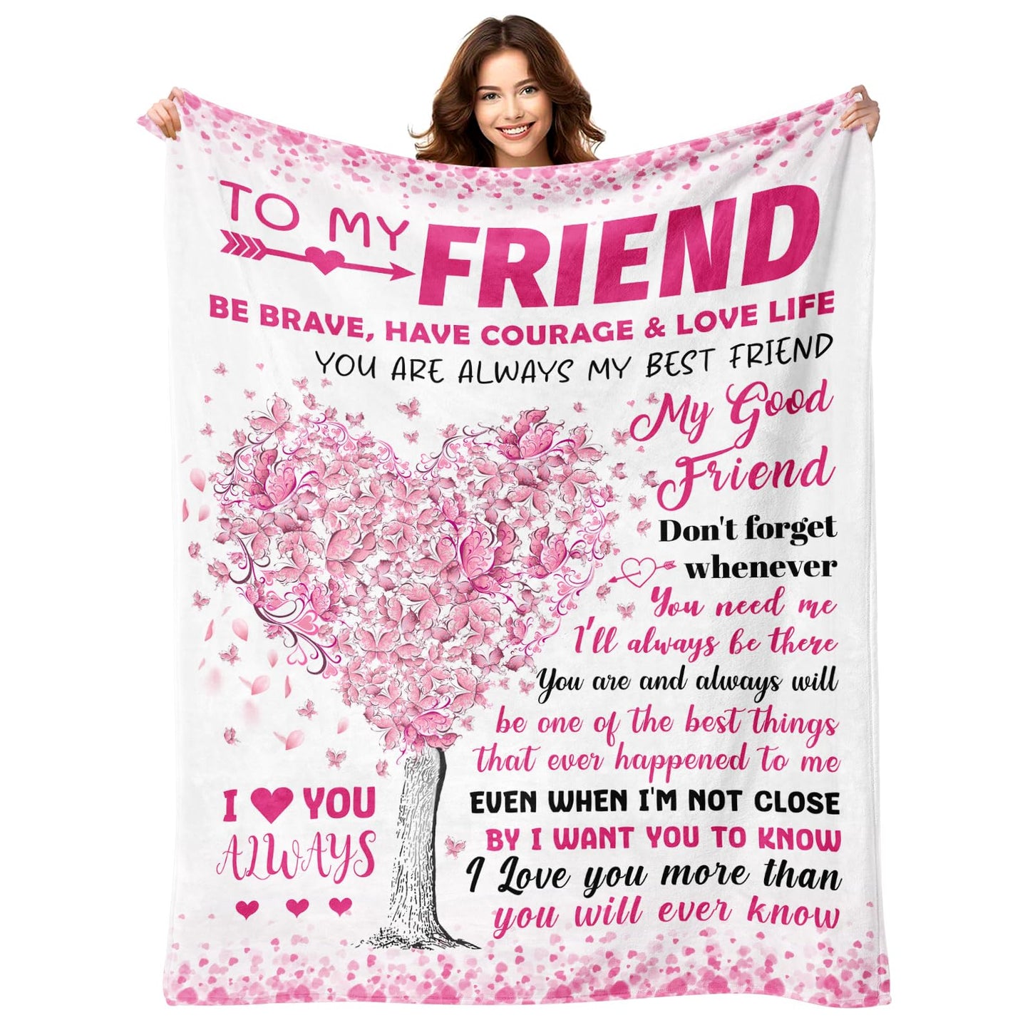 YPURTSD Best Friend Bestie Gifts for Women - Best Friend Birthday Gifts - Friendship Presents for Women - Long Distance BFF Presents - BFF Christmas Mothers Day Valentines Day Blanket 50"X60"
