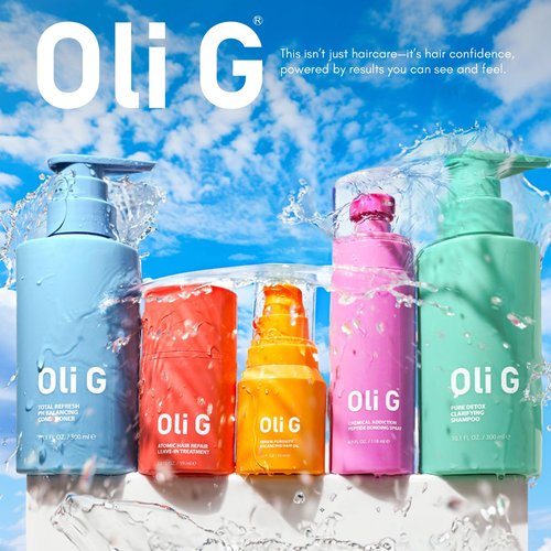 Oli G Total Refresh pH Balancing Hair Conditioner – Lightweight Daily Conditioner for All Hair Types – With Marula Oil, Shea Butter, Botanical Proteins – Detangles, Softens & Smooths – 38.8 fl oz
