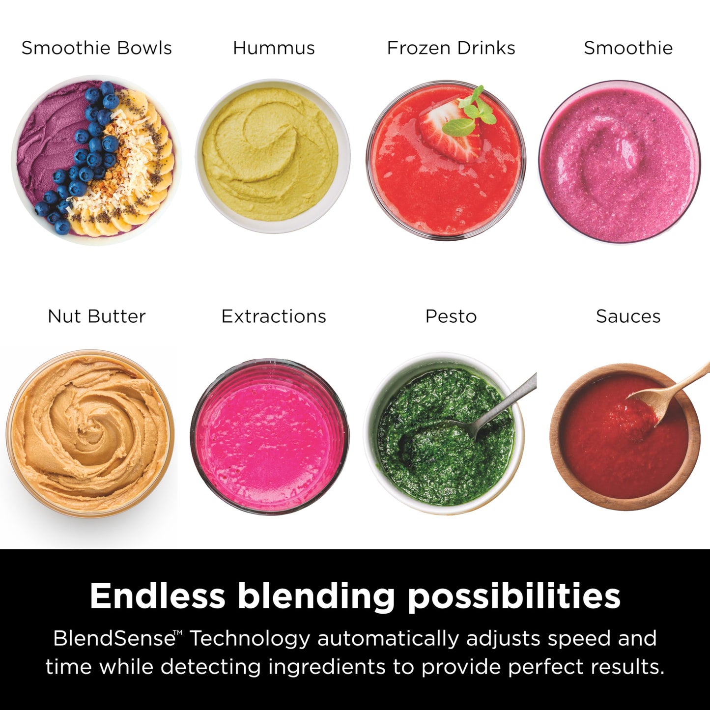 Ninja Full Size Blender I All-in-One | Best for Smoothies, Frozen Drinks, Shakes, Veggie Chopper & More | BlendSense Technology I 72 oz. Pitcher | 1800 Peak Watt | Silver | TB201