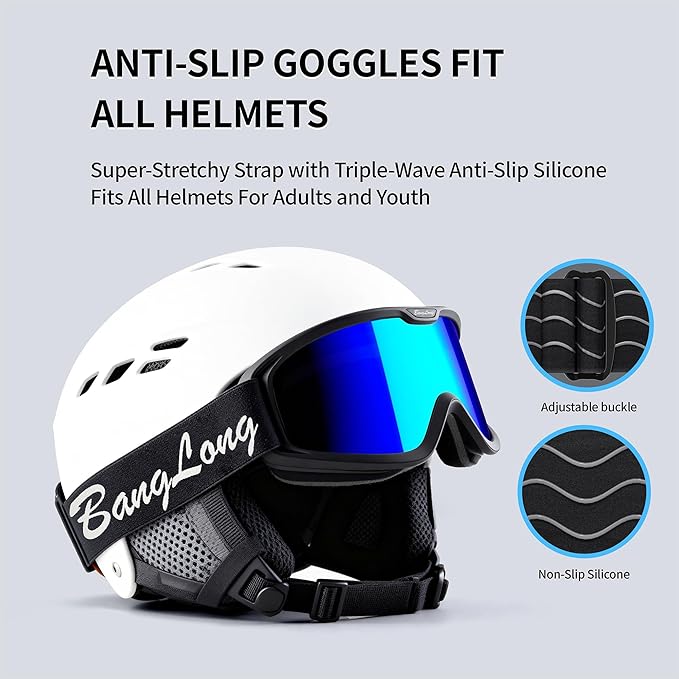 BangLong Ski Goggles, Snowboard/Snow Goggles Anti Fog UV Protection Design for Men Women Skiing, Skating,Snowmobilet,Youth