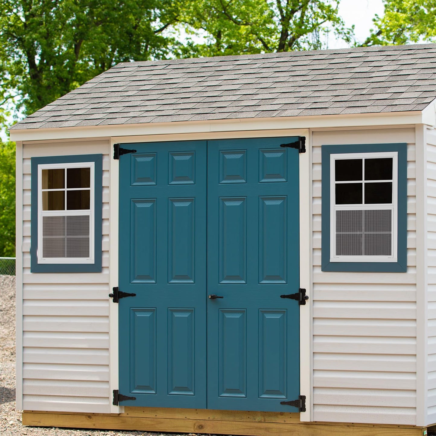 Tandefio 2 Pcs 18''x 27'' White Flush Mount Shed Window with Tempered Glass and Screen Household Windows Sliding Windows with Vertical Slider and Screws for Chicken Coop Loft Sheds Barns