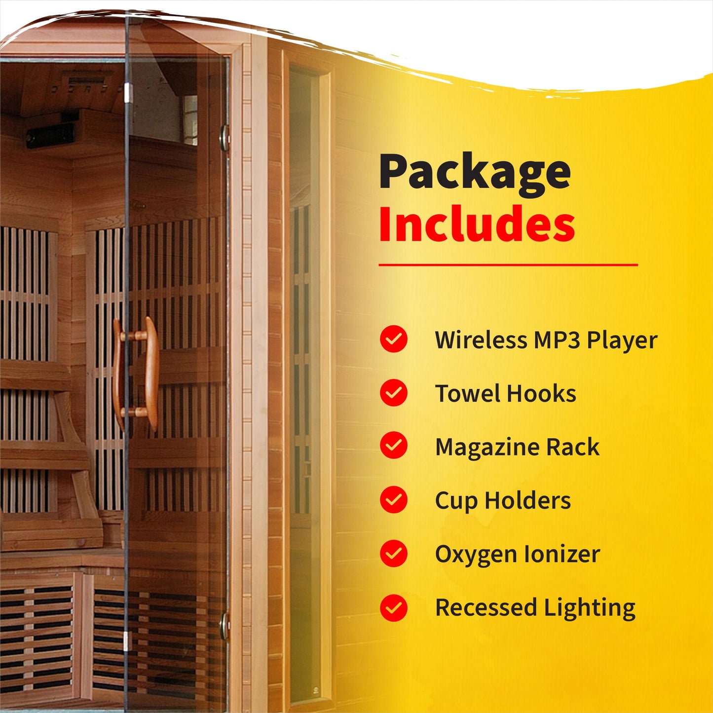 Blue Wave Hudson Bay 3-Person Cedar Corner Infrared Sauna with 7 Carbon Heaters
