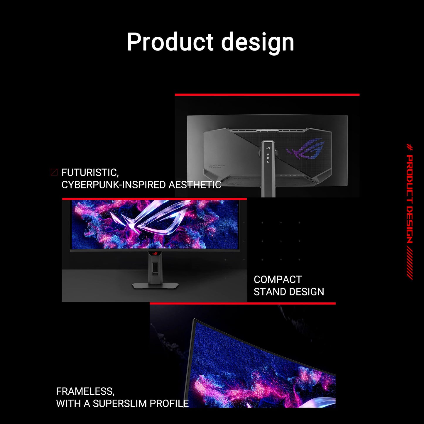 ASUS ROG Strix 34” Ultrawide QD-OLED HDR Gaming Monitor (XG34WCDG) - 3440x1440, 175Hz, 0.03ms, OLED Care Pro, True 10-bit, G-SYNC Compatible, DisplayWidget, Extreme Low Motion Blur, 3 yr Warranty