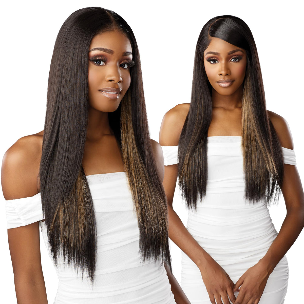 Sensationnel Bare Lace 13X6 Wigs - Unit 1 Lacefrontal Glueless Synthetic 180 Degree Preplucked Hairline (SH/HONEY)