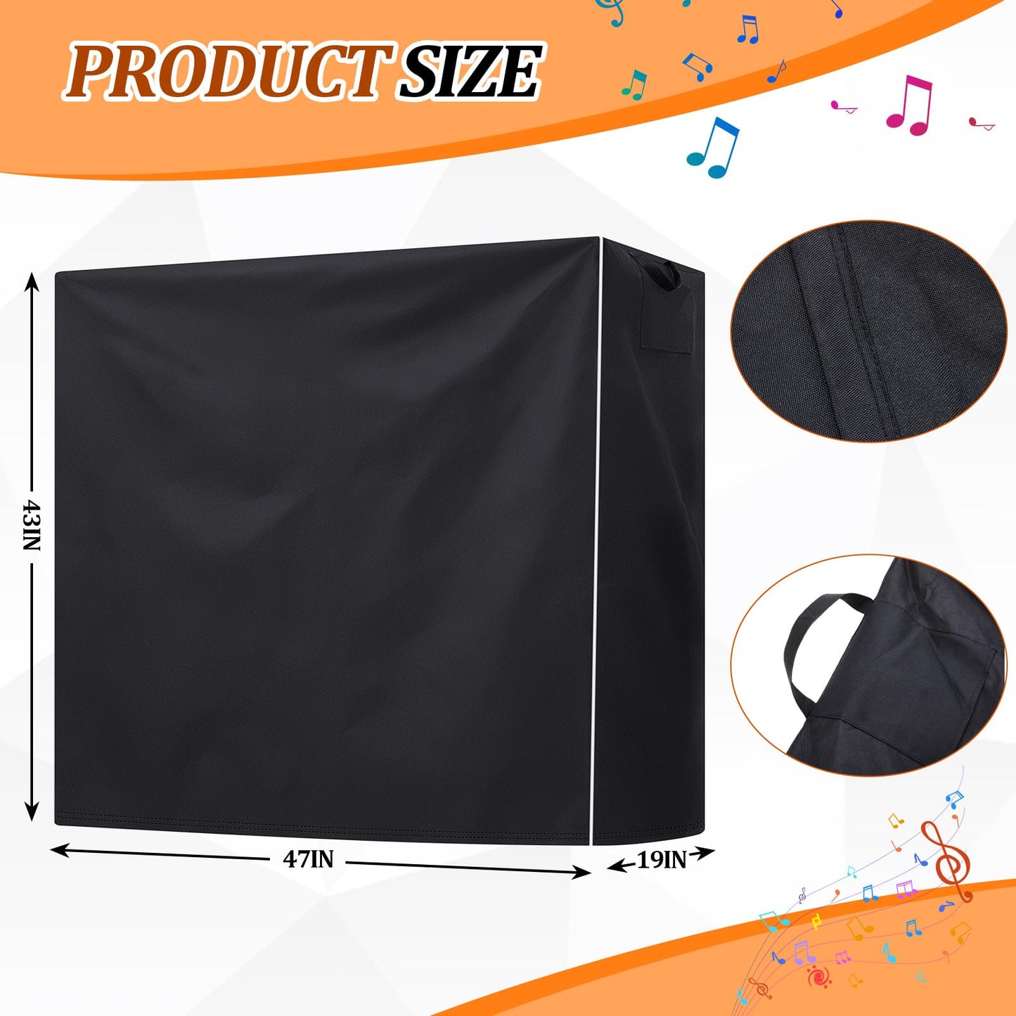 Glicraft Guitar Stand Cover 43 H X 47 L X 19 W Heavy Duty Acoustic/Electric Guitar Stand Storage Cover Dust Proof Scratch Re