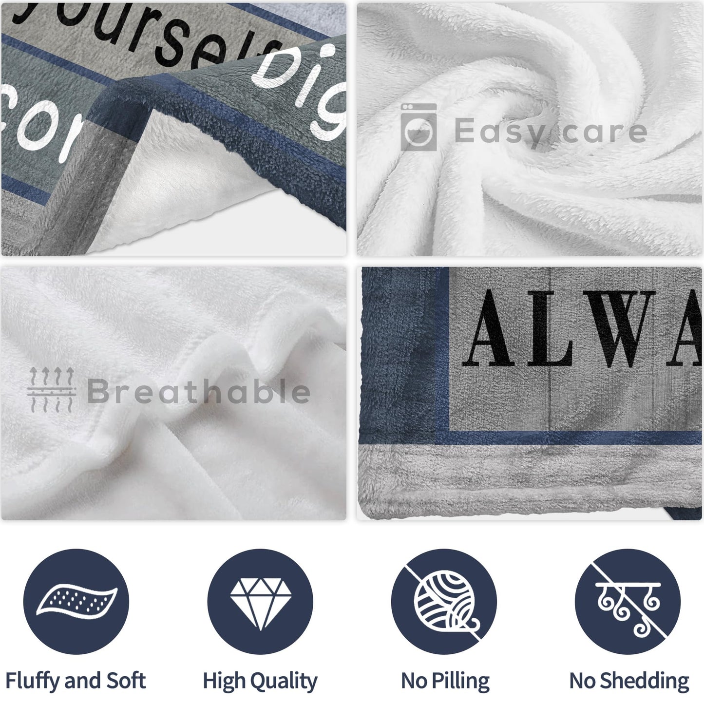 Spwasplo Gifts for Son Fathers Day Blanket from Mom Dad - Son Christmas Birthday Gift Adult - Ultra Soft Plush Throw Present Ideas for Bedding Sofa - 60"x50"