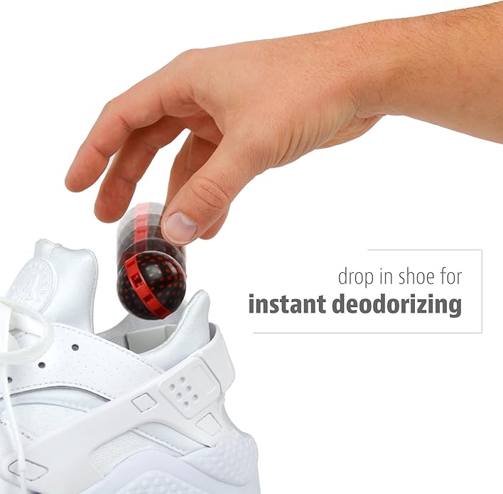 Sneaker Balls Odor-Fighting Shoe Fresheners, Eliminates Unpleasant Smells, Perfect For Sneakers, Gym Bags, Gear Bags, Drawers, Lockers, And More!, Baseball, 2 Pack
