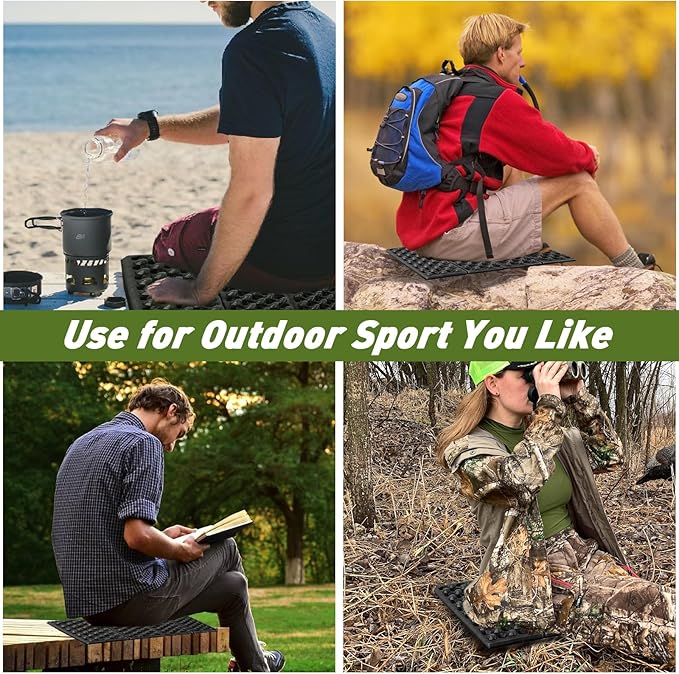 ZAIXIA Portable Seat Cushion,Hunting Lightweight Foam Sit Pad,Camping Foam Mat for Hunting,Camping,Hiking, Outdoor Activities