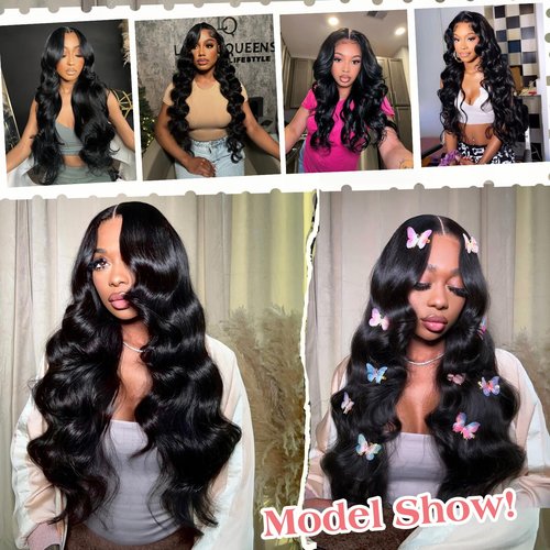 Body Wave Bundles Human Hair 20 22 24 Inch Human Hair Brazilian Virgin Hair 3 Bundles Body Weave for Black Women Natural Black