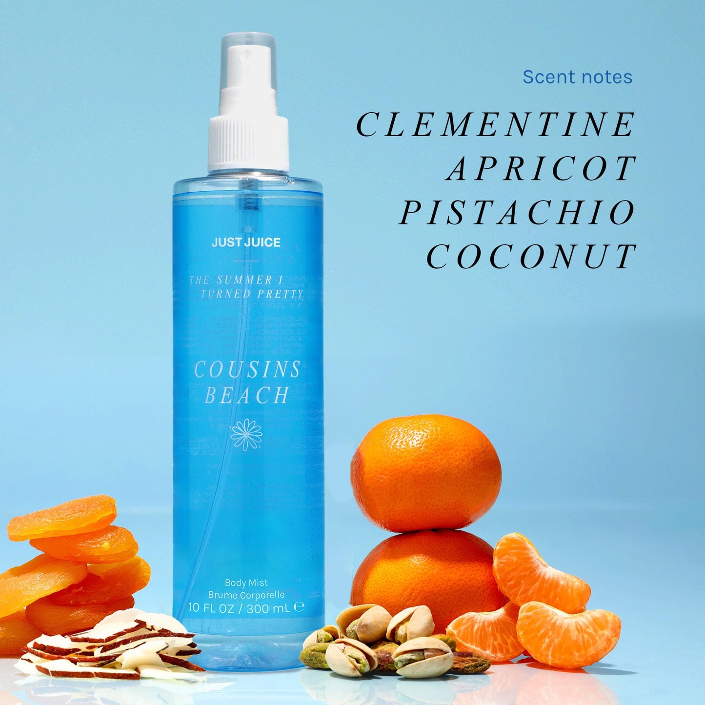 Just Juice - The Summer I Turned Pretty Cousins Beach Body Mist - Beachy, Creamy Coconut and Vanilla Body Spray for Women and Men - 10.14 oz